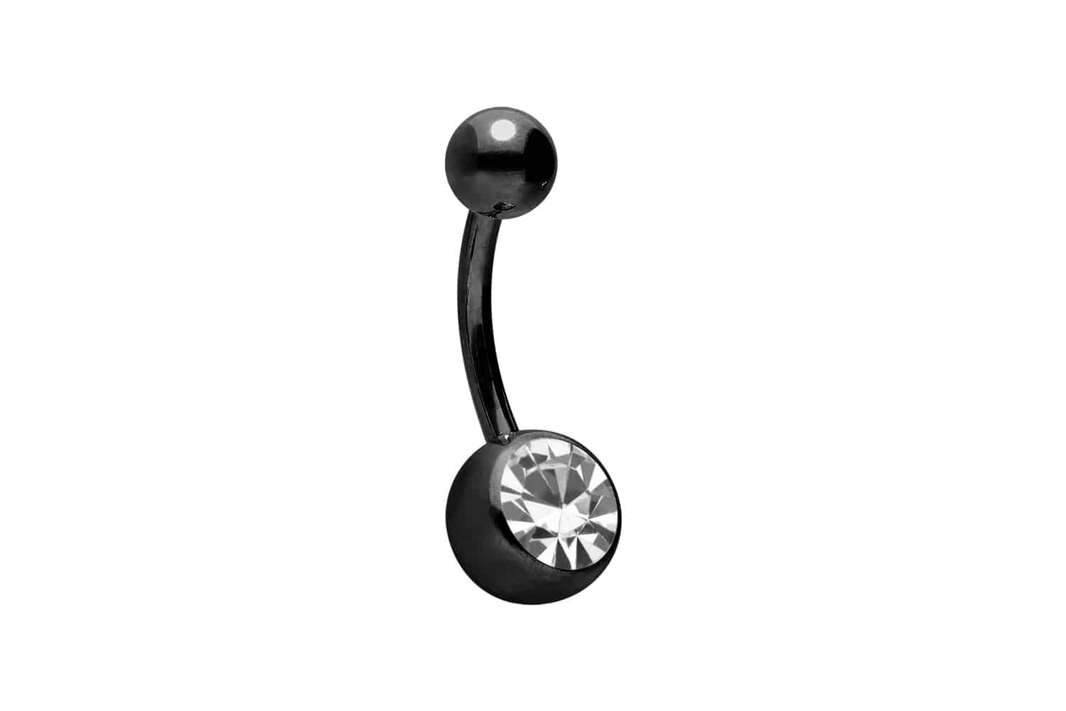Chirurgenstahl Bananabell Piercing KRISTALL